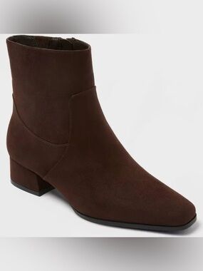 Universal Thread Dark Brown Suede Ankle Booties